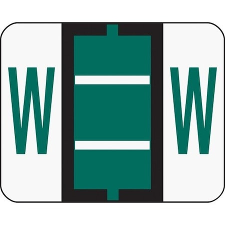 Smead Smead 67093, A-Z COLOR-CODED END TAB FILING LABELS, W, 1 X 1.25, WHITE, 500/ROLL SMD67093